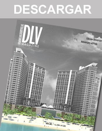 DLV anniversary cover featuring a high-rise development beside a beach