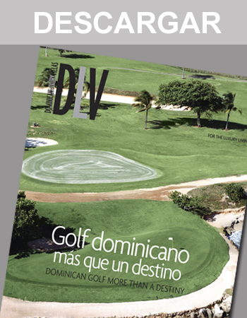 DLV cover featuring a golf course and a headline about Dominican golf