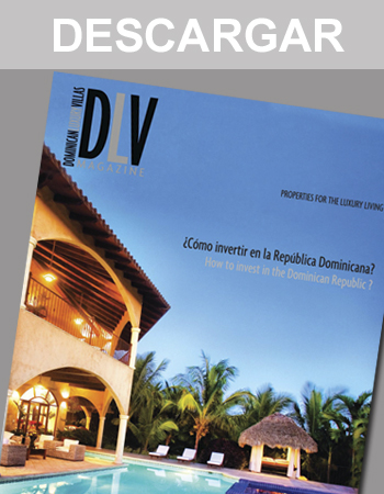 DLV cover with a villa at dusk and a headline about investing in the Dominican Republic