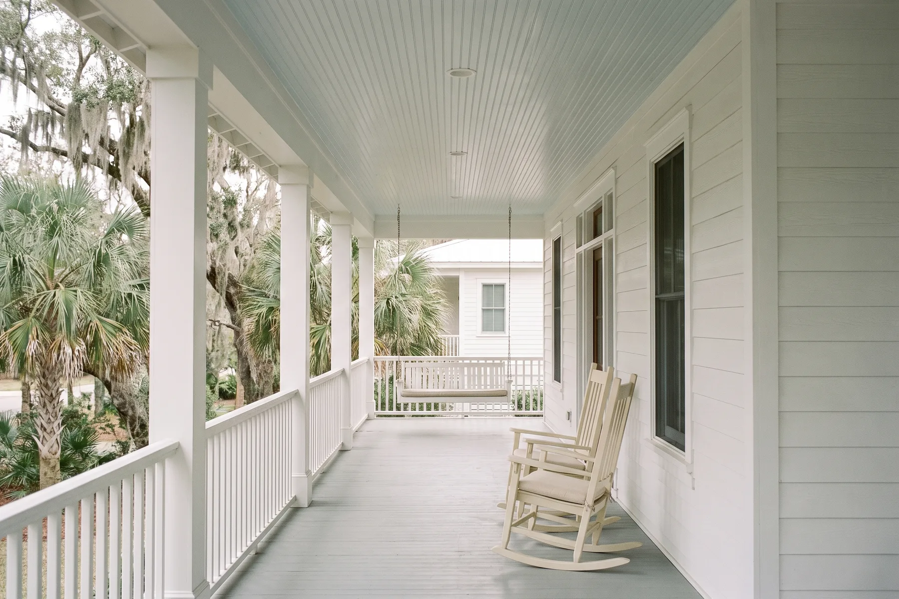 Rendering — The Palmetto full-width front porch.